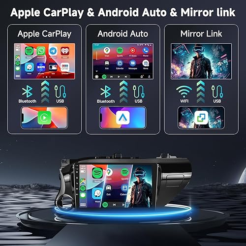 Miniatura 9 de Radio de coche Android 11 de 2 GB + 32 GB para Toyota Hilux 2015-2020 de 10.1 pulgadas con pantalla táctil estéreo de coche con Apple Carplay y