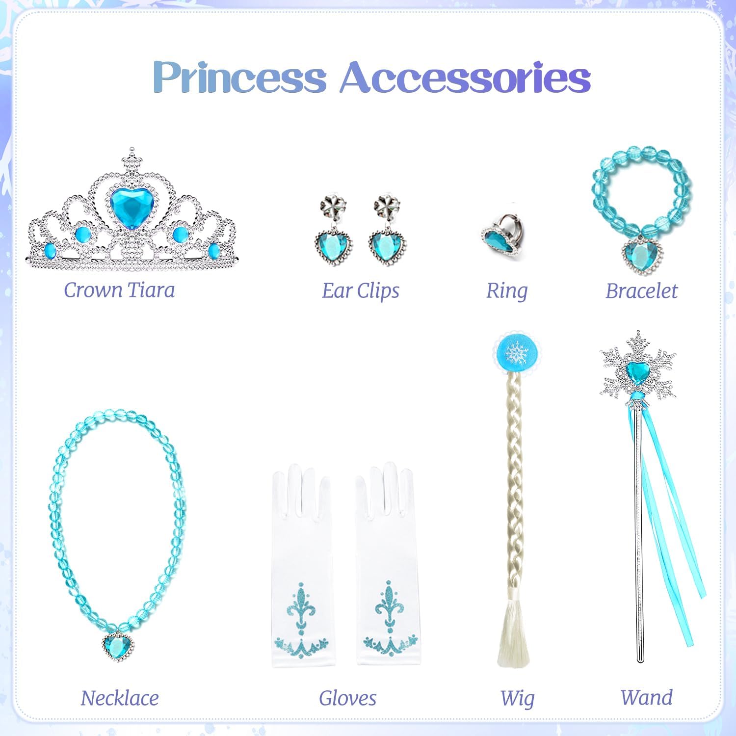 Girls Princess Elsa Dress Costume with Waist Sequins, Detachable Cape, Halloween Christmas Kid Snow Queen Dress Up