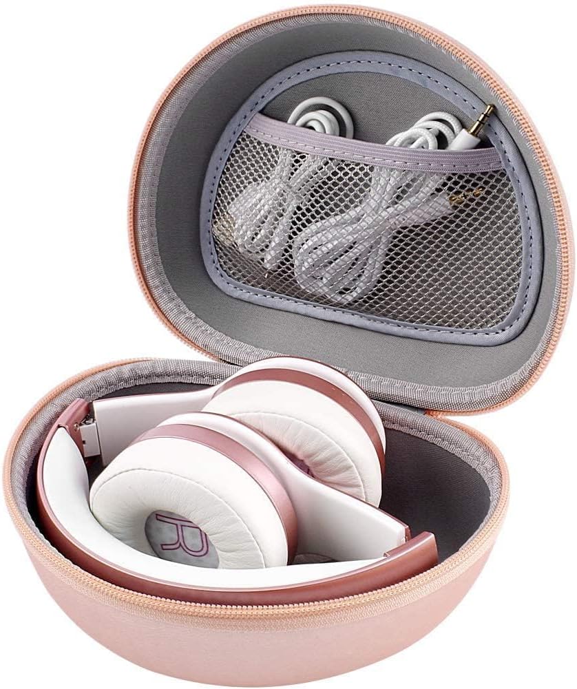 Headphone Case for Beats Solo 4/ for Soundcore/for Glynzak/for Picun B8/ for Beats Studio Pro, Solo3, Solo Pro On-Ear Headphones, Foldable Bluetooth Wireless Headset (Extra Large) - Rose Gold