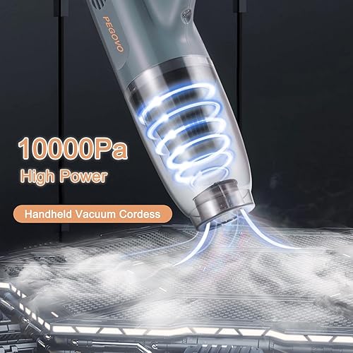 Miniatura 9 de PEGOVO Hand Vacuum Cordless Rechargeable-9000PA High Power Hand Held Vacuuming Cordless,Handheld Vacuum Cordless Cleaner Car Vacuum Cordless with