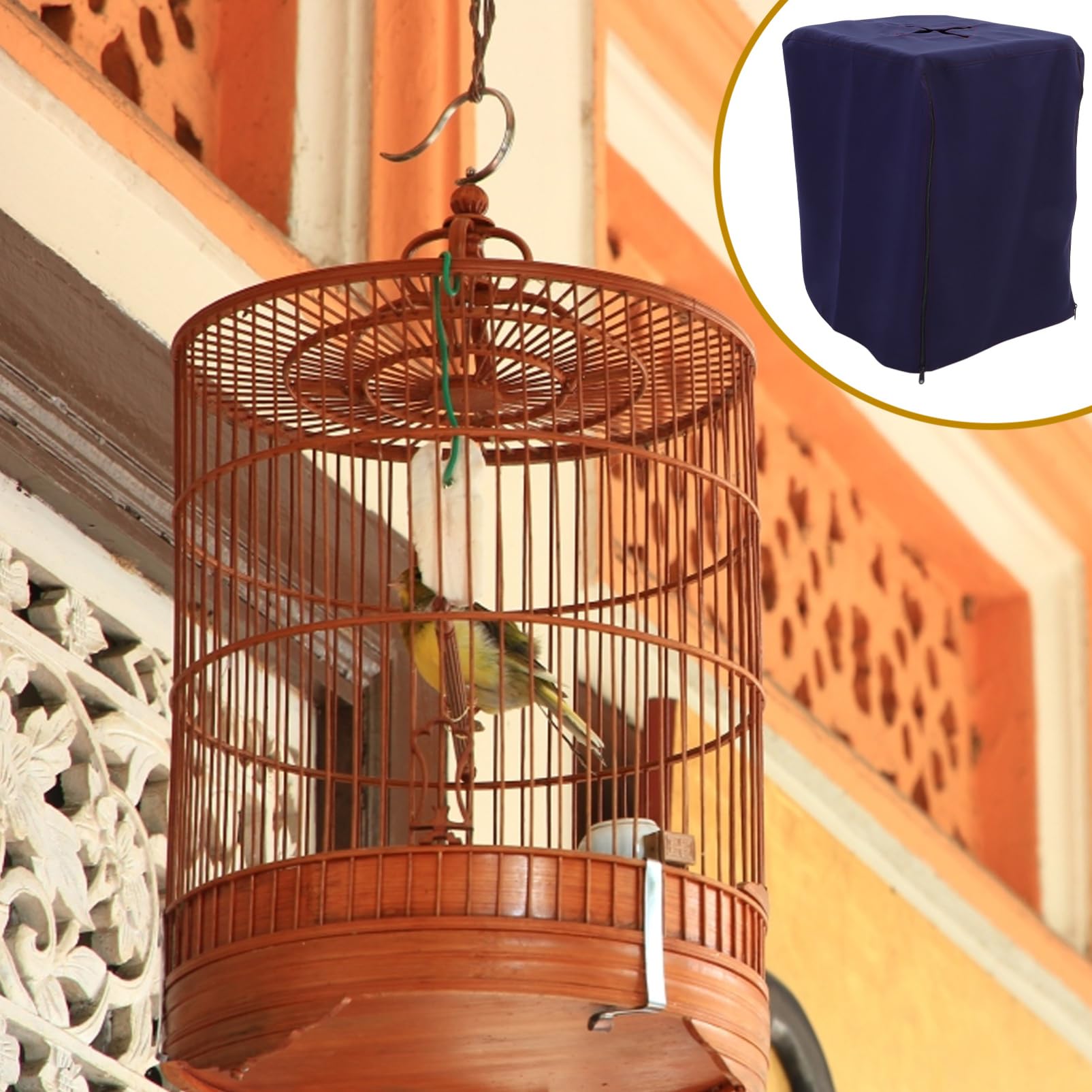 Sosoport 2 Pz gabbia per uccelli gabbia giocattolo per uccelli gabbia per porcellini d'India Forniture per animali domestici accessori per gabbie per animali domestici stoffa Blue