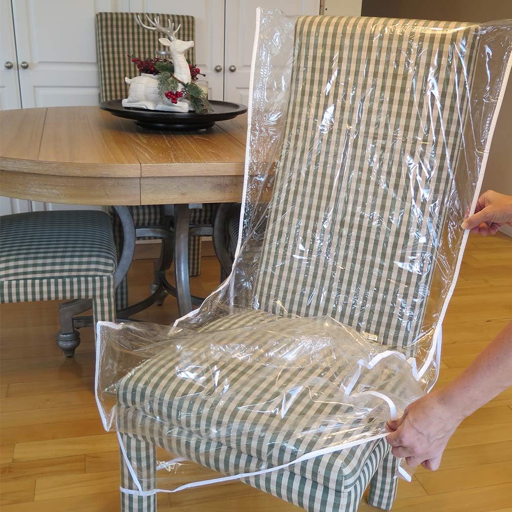 Free Shipping Offer Evelots Dining Room Chair Protector-Clear-No Dust/Spill/Pet Hair/Pet Claws-Set/4
