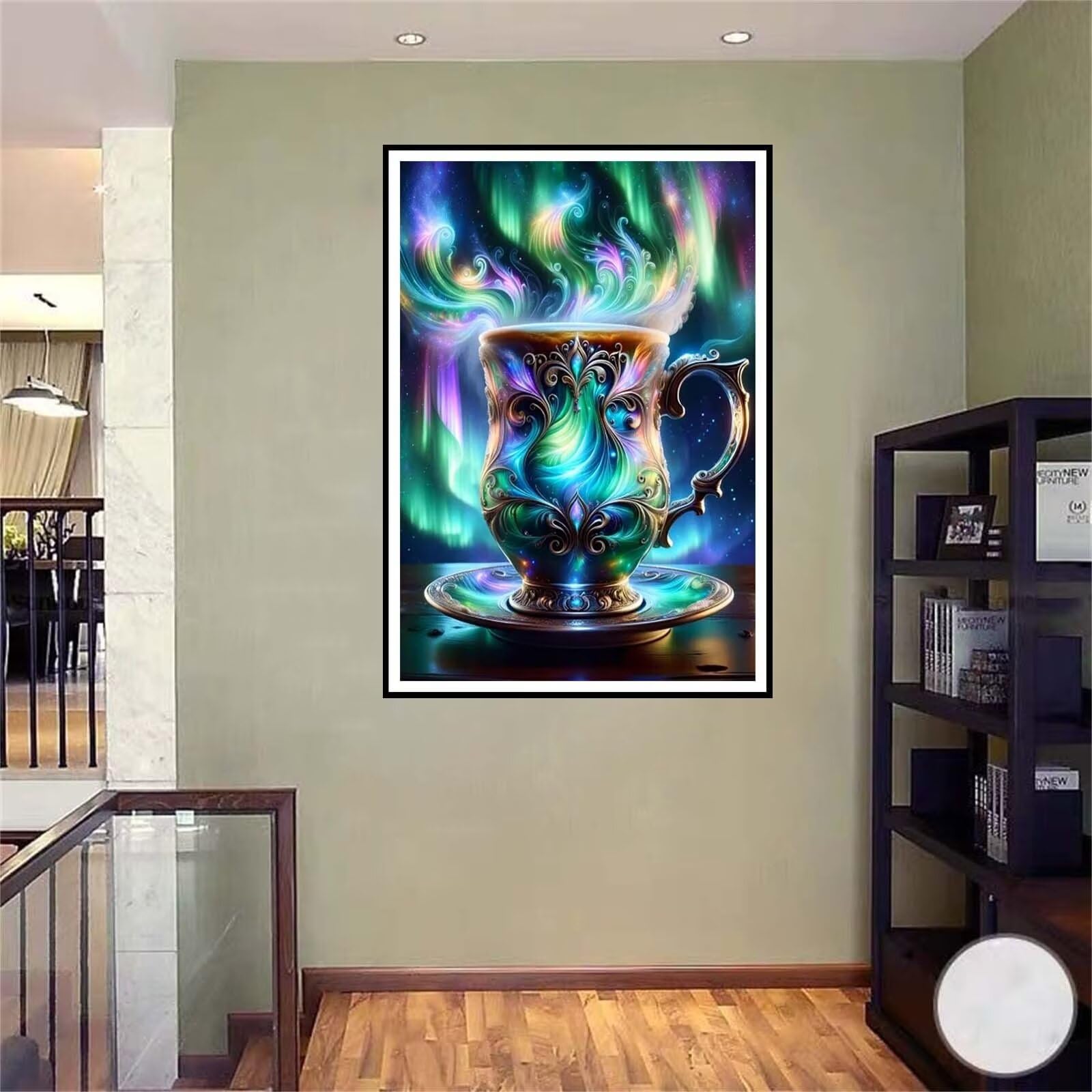 leww Diamond Painting Magic Cup Diamant Painting Bilder 5D Diamond Painting Erwachsene Diamond Painting Bilder Kinder DIY Cross Stickerei Malerei Kits Wand Dekor, Geschenke für Frauen, 90x130cm