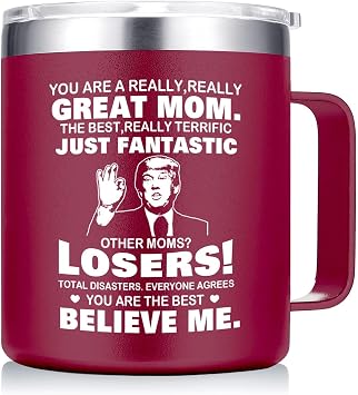 Abledn Gifts for Mom - Gifts for Mom from Daughter, Son, Kids - Birthday for Mother - Moms Birthday 14oz Crimson