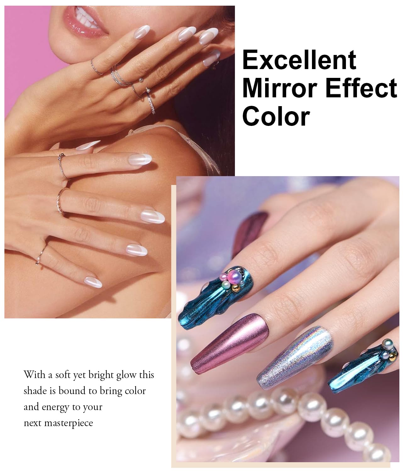 BISHENGYF 24Pcs Chrome Nail Powder - Image 3