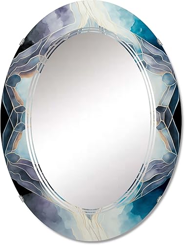 Miniatura 1 de DesignQ Fundamental Patterns Sacred Geometry VIII - Espejo de tocador, espejos de baño, espejos de pared para sala de estar, dormitorio, espejo