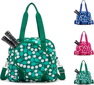 ROYALFAIR Pickleball Bag, Pickleball Tote Bag Large Capacity Adjustable Shoulder Strap for Pickleball Paddle Shoulder Bag, Made of neoprene, Has insulation and waterproof function