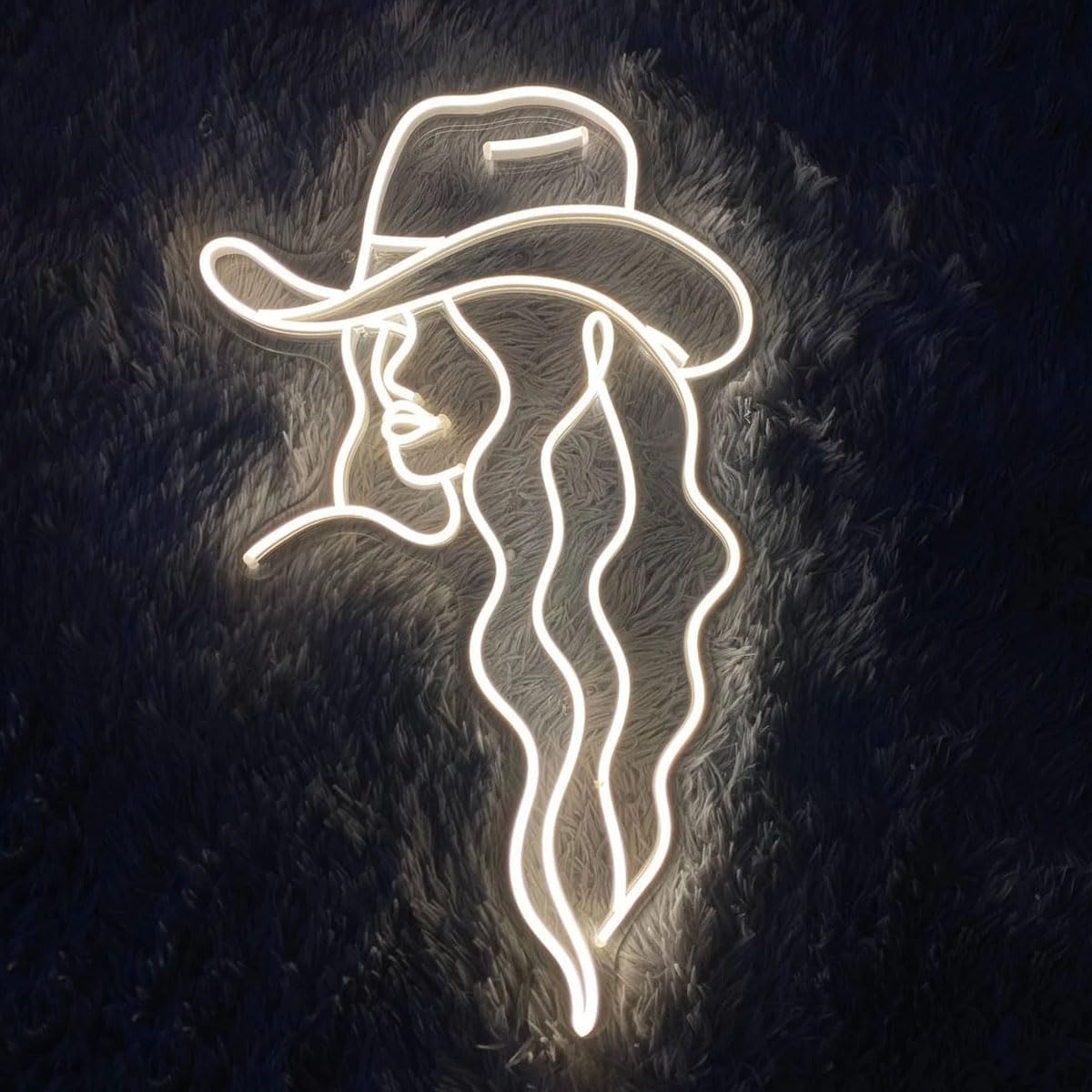 Cowgirl Led Neon Sign for Wall Decor, Cowgirl Neon Light Sign Bar, Bedroom, Christmas Birthday Best Gifts Neon Sign, Custom Neon Signs, Cowgirls Led Signs Size:20inch (Warm white) image 3