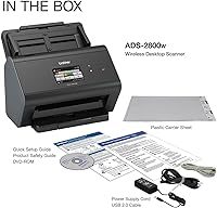 Vista 5 de Brother Escáner de documentos inalámbrico ImageCenter ADS-2800W, escaneo de varias páginas, pantalla táctil a color, optimización de imagen