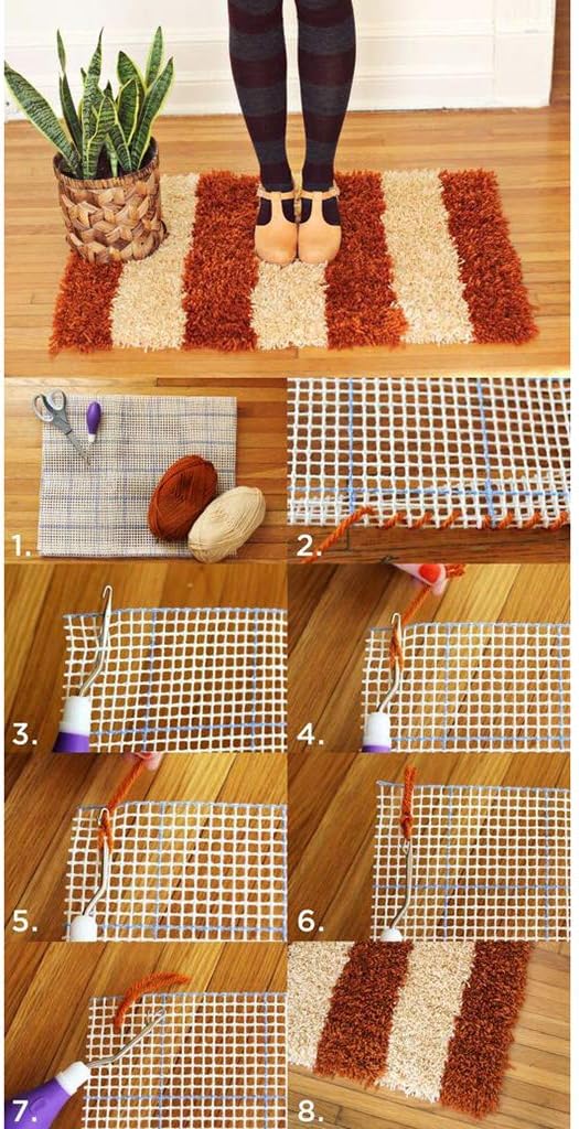 XINNIKESI Rug Hooking Net Canvas Net Canvas Cloth for Making Carpet Tapestry Embroidery Craft Home Decoration 100x150cm Rug Pad