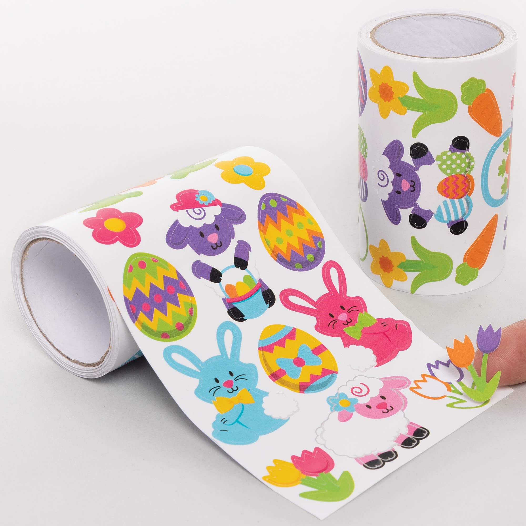 Baker Ross Easter Sticker Rolls - Pack of 600, Big Pack of Easter Stickers for Children (FC628), assorted