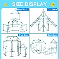 Vista 3 de SpringFlower Fort Building Kit for Kids,STEM Construction Toys, Educational Gift for 3 4 5 6 7 8 9 10 11 12 Years Old Boys and Girls,Ultimate