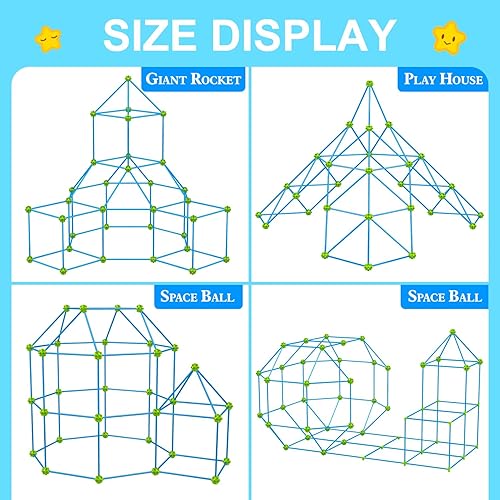 Miniatura 3 de SpringFlower - Kit de construcción de fortalezas para niños, juguetes de construcción STEM, regalo educativo para niños de 3 a 12 años, juego