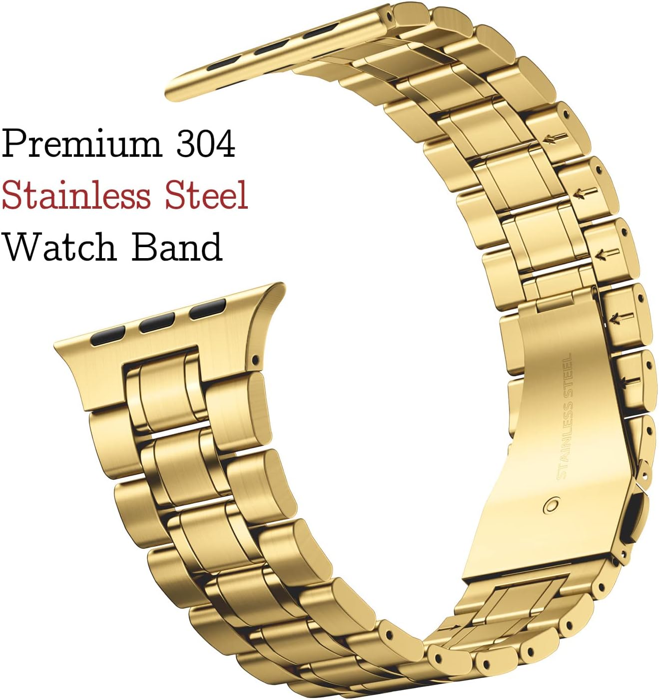 MRYUESG Compatible with Apple Watch Band and Case, Stainless Steel Metal Chain with TPU Cover, Smart-Watch Link Bracelet Strap, Wrist-Band for i-Watch Ultra Ultra2 Series 9 8 7 6 5 4 3 2 1 SE - Image 4