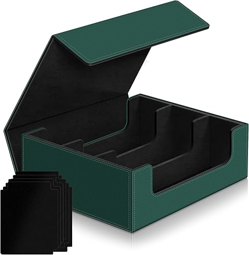 Funda para cartas intercambiables, caja de almacenamiento de tarjetas con capacidad para más de 1800 tarjetas de una sola manga, cierre magnético de