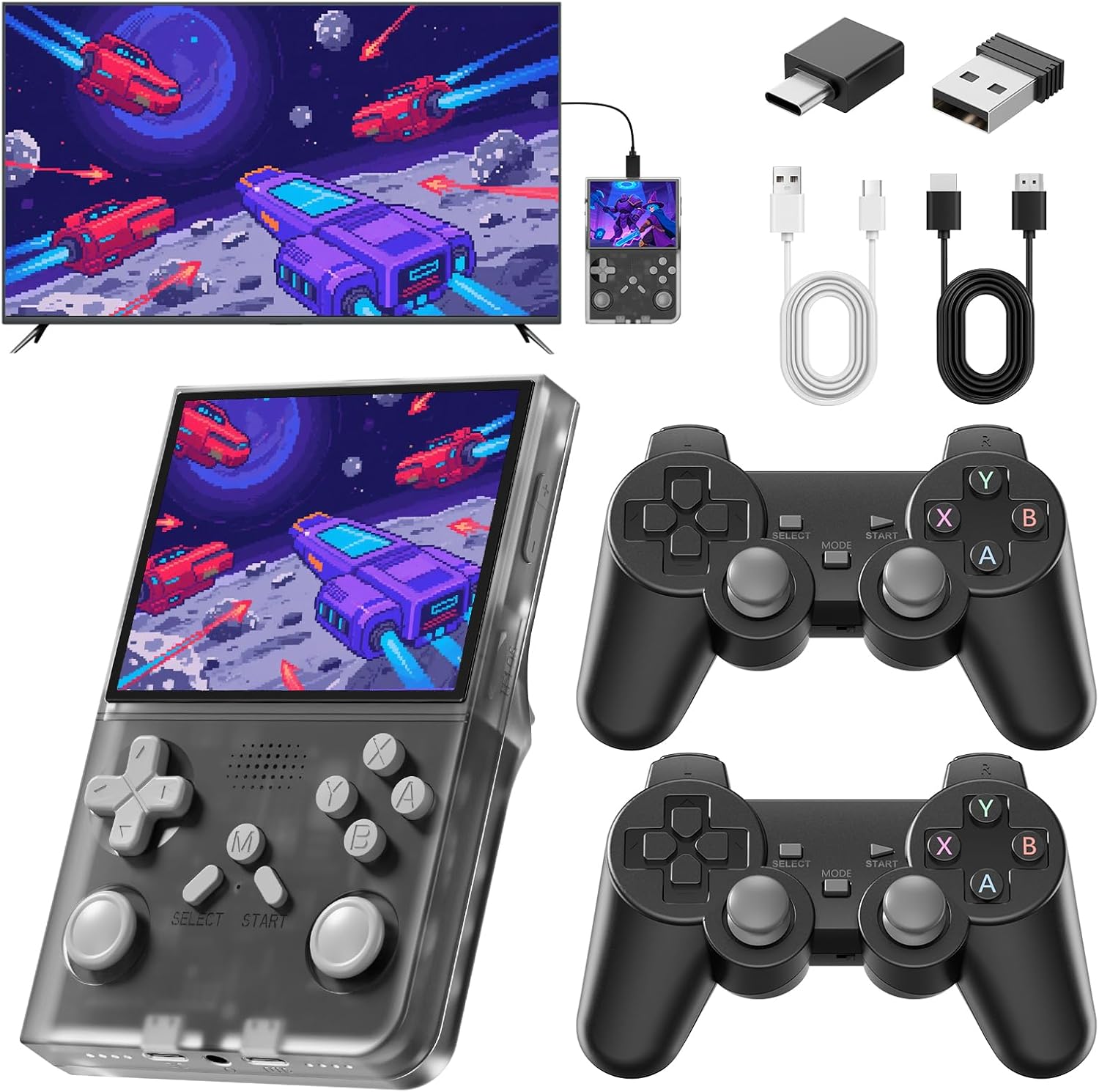 Product image of R40 Handheld Game Console – Retro Gaming Console with Built-in 128G TF Card, 20000+ Games | Portable Retro Game Console, Handheld Emulator for Mini/Pocket/Portable Gaming, Handheld Video Games