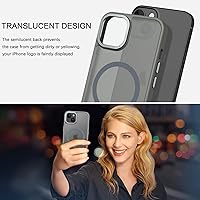 Vista 7 de BENTOBEN Funda magnética para iPhone 13 y iPhone 14 [compatible con Magsafe] Funda translúcida mate para iPhone 13/14, delgada, a prueba de golpes
