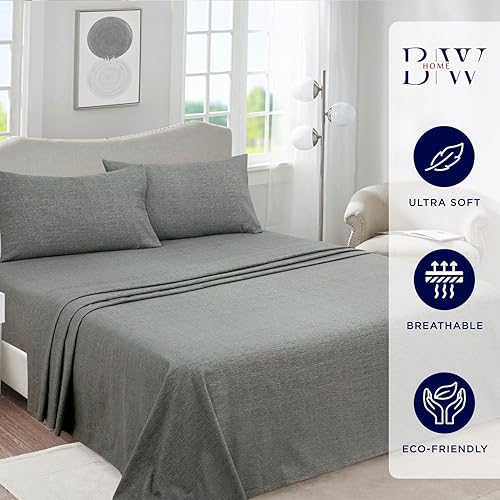 Miniatura 6 de Juego de sábanas de franela cepillada estampada, 100% algodón turco, muy suave, cálido y acogedor, bolsillo profundo y transpirable, juego de 3