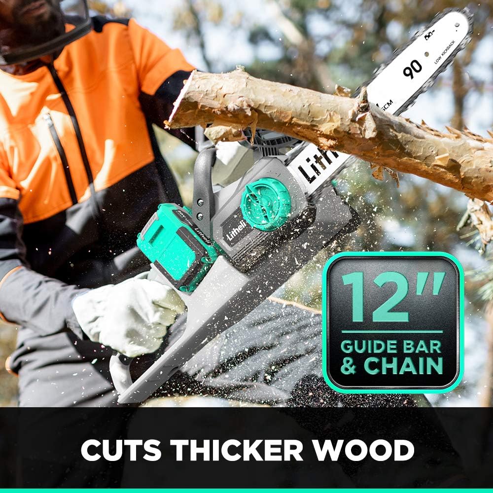 Exclusive Discount 50% Price Litheli 2x20V(40V) Cordless Brushless Chainsaw , Battery Powered 14 inches Chain saw, with 4.0Ah Battery & Charger, for Cutting Trees and Slicing Flash Deals - 80% OFF Litheli 2x20V(40V) Cordless Brushless Chainsaw , Battery Powered 14 inches Chain saw, with 4.0Ah Battery & Charger, for Cutting Trees and Slicing