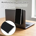 Portable Foldable Silicone Flexible Phone Holder, Universal Multifunctional Phone Stand Mount Long Flight Essentials & Gadgets for Desk Phones Tablets Game Consoles (Black)