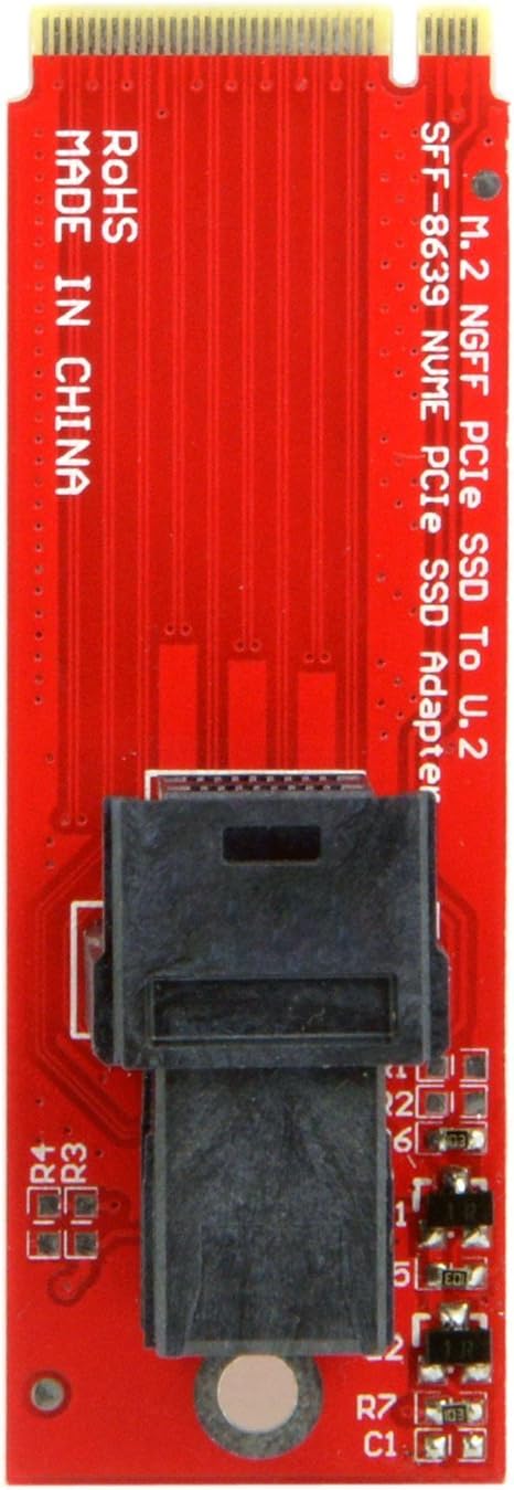 chenyang PCIe 4.0 M.2 NGFF to SFF-8643 Adapter 2280MM for U.2 SFF-8639 NVME PCIe SSD Motherboard Internal Expansion Horizontal Type