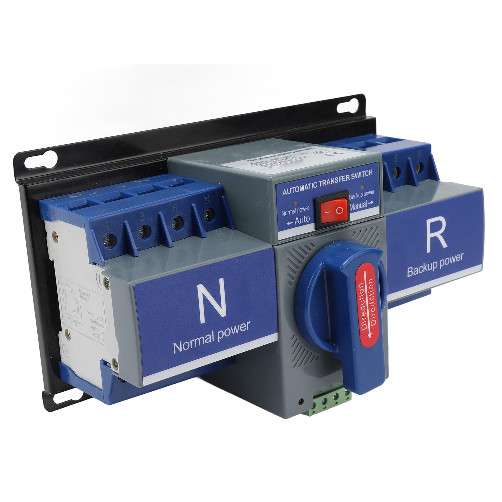 Hyuduo Automatischer Dual-Power-Transferschalter, PC-Gehäuse-Umschalter, 4P AC400V, Weniger Als 3 S Transfer, 50 60 Hz, Überlastschutz für die Industrielle Leistungssteuerung von Banken (32A)