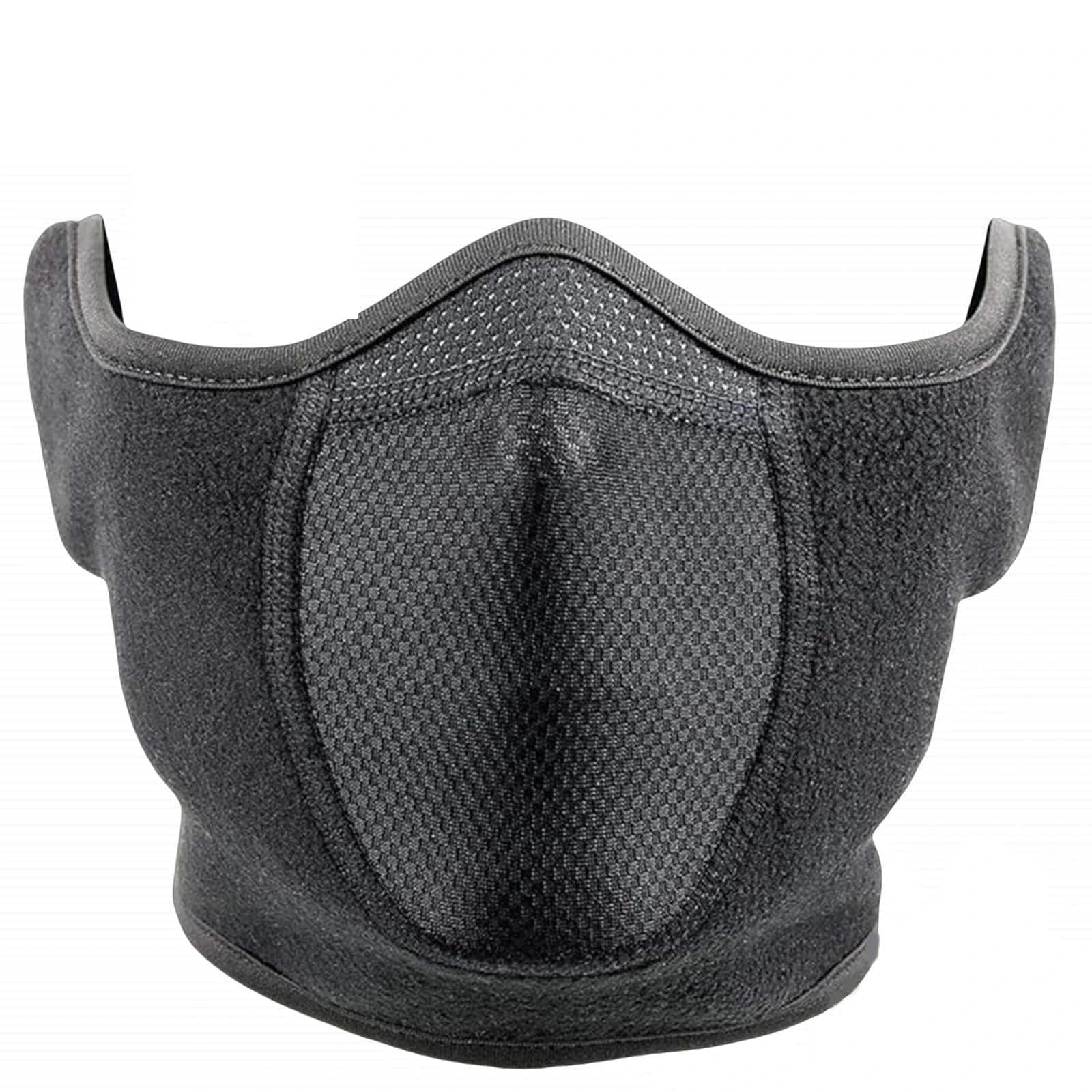 Demi Masque Coupe Vent Masque de Ski avec Cache Oreilles réglables, pour Homme et Femme pour l'hiver et la Course à Pied pour Moto, vélo, Ski, Snowboard, randonnée, activités de Plein air