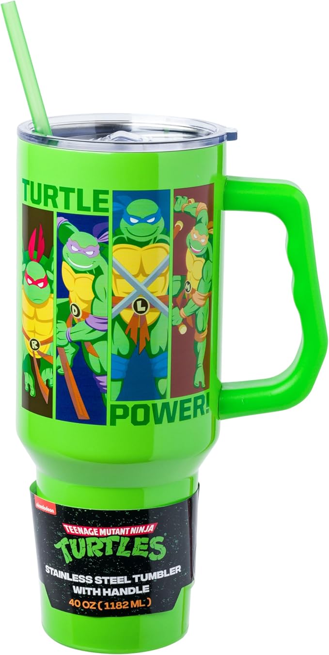 Paramount Aims to Reboot Teenage Mutant Ninja Turtles Following Sonic's Success 9 71FyVEbLf L. AC SX679 Silver Buffalo Teenage Mutant Ninja Turtles Turtle Power Stainless Steel Tumbler with Handle Featuring Leonardo, Donatello, Raphael, and Michelangelo, Fits in Standard Cup Holder, 40 Ounces