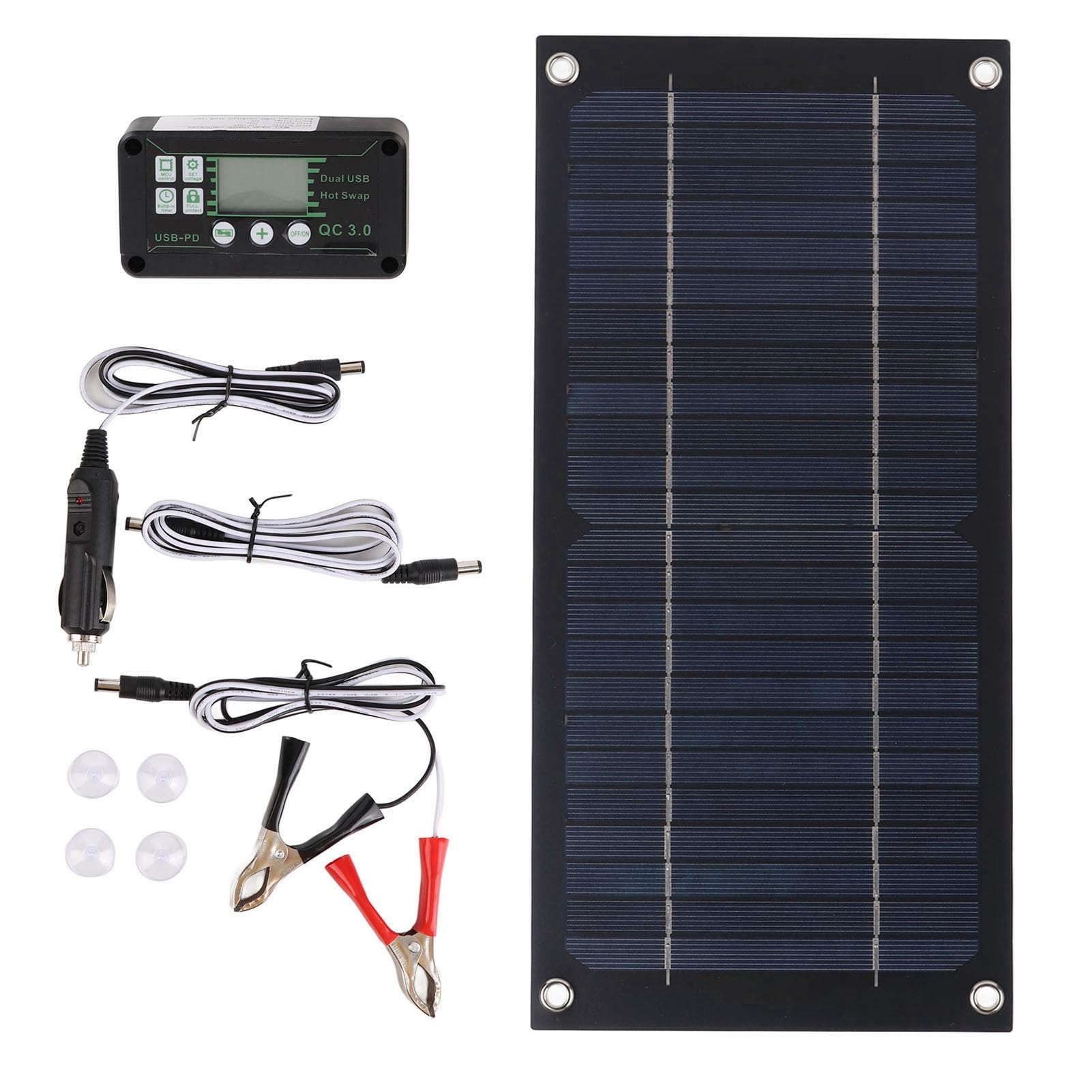 600W 18V Monokristallijn Silicium Zonnepaneel Kit, 12V 24V 100A