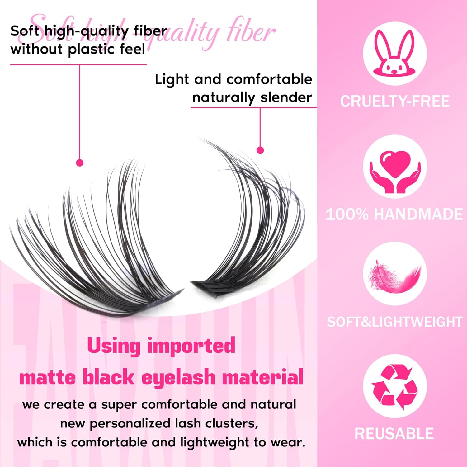 FANXITON Lash Clusters 280 Pcs Wispy Lash Clusters D 8-16 MM Mix Natural Eyelash Clusters 40D Individual Eyelash DIY Lash Extensions at Home(40D)