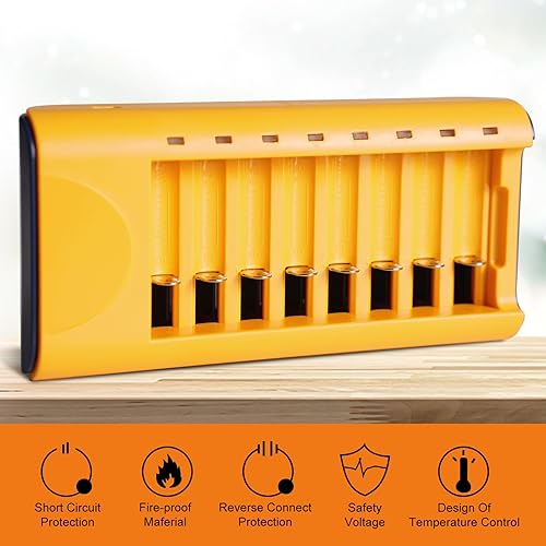 Miniatura 6 de Cargador de batería AA AAA de 8 bahías, cargador de batería inteligente USB AA para baterías recargables AA AAA NiMH NiCD 1.2V (sin batería)