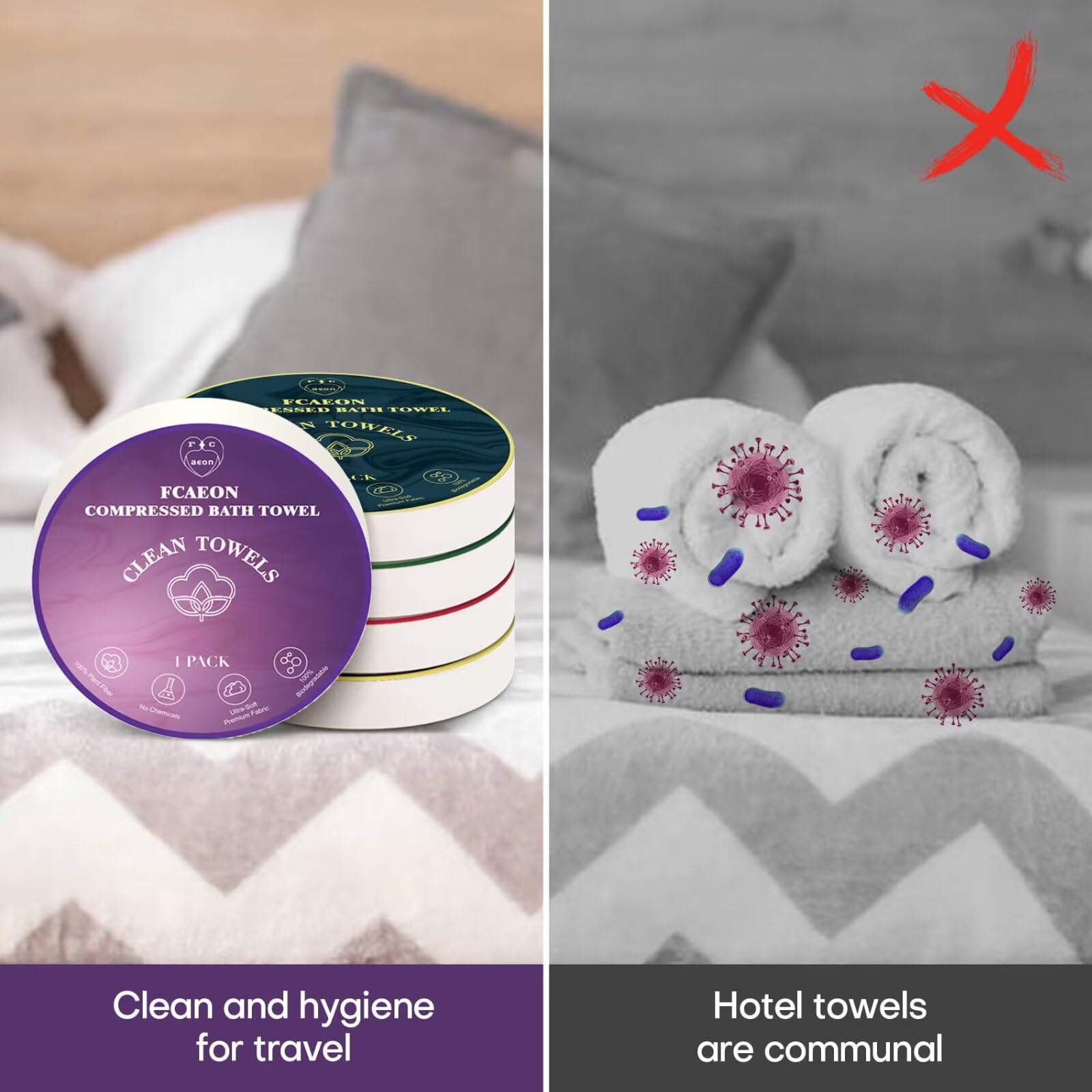 Asciugamano Usa E Getta FCaeon Compresse Asciugamani Grande, Asciugamani Da Bagno Usa E Getta Per I Viaggi, 140cm X 70cm Asciugamano Da Bagno Da Viaggio Per Il Corpo Hotel Campeggio Escursionismo Spiaggia