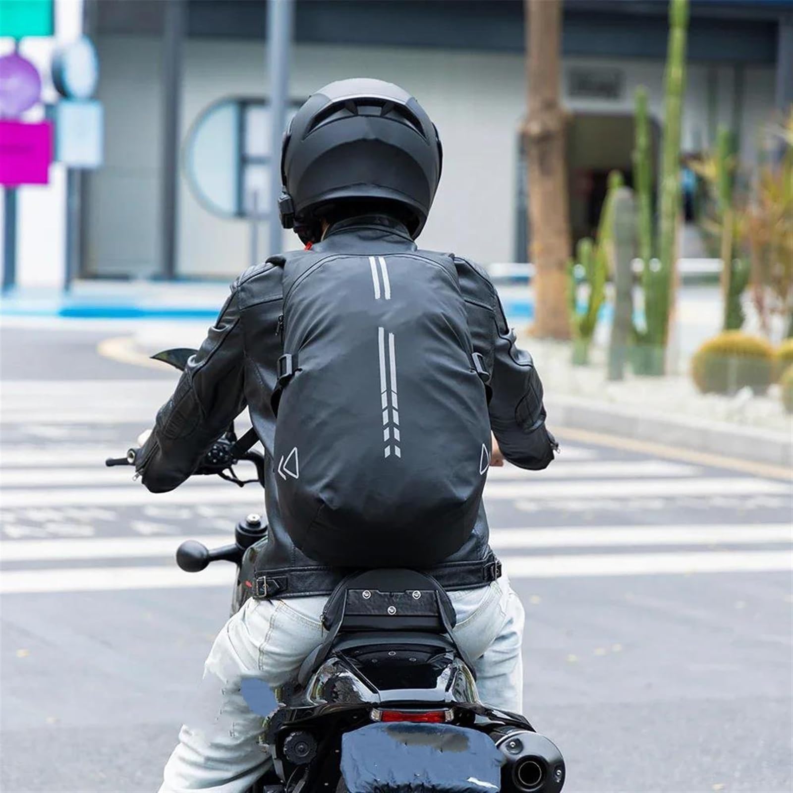 Bolsa De Cola Equipaje De Motocicleta Mochila para Casco De Motocicleta De 40 L, Impermeable, para Viajes, Senderismo, Conducción, Viajes Diarios, Bolsa De Almacenamiento