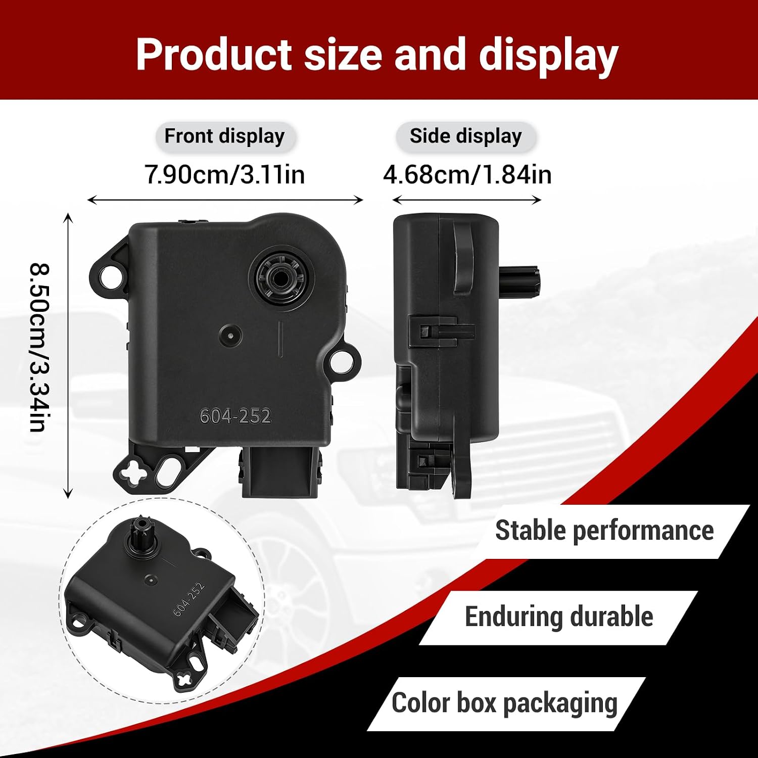 604-252 Blend Door Actuator for Ford F-150 Expedition Lincoln Navigator | Fits 2009-2017 Expy, Mark LT. Replaces 8A8Z19E616A, 9L3Z19E616B, AL3Z19E616A, DL3Z19E616A by LOKFASISHA
