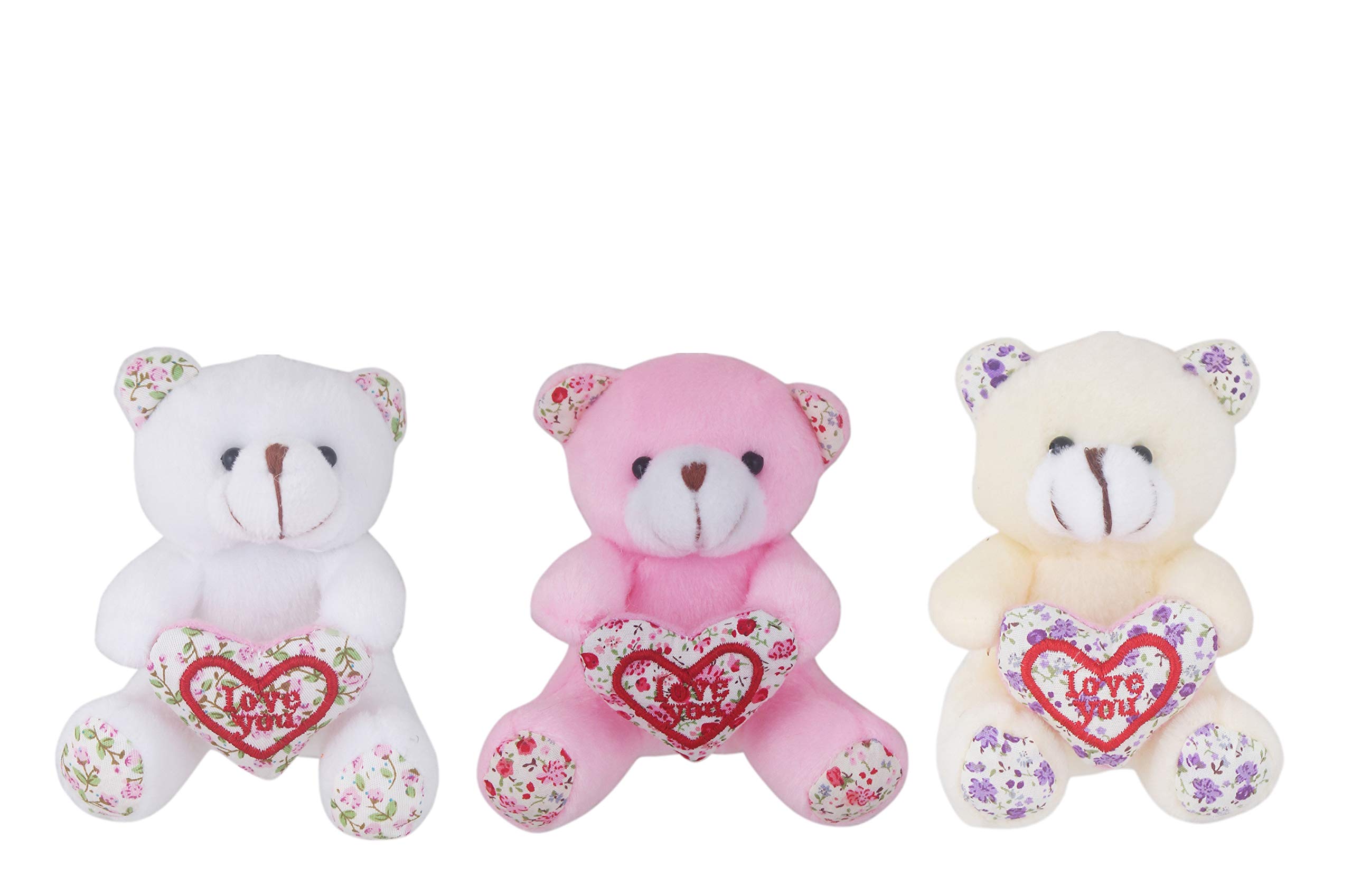 Tickles Cute Plush Teddy Bear Love Keychain (Combo Set of 3) Toy Valentine Day Gift for Girlfriend Boyfriend (12 cm) (B00L43EG5M) Amazon Price History, Amazon Price Tracker