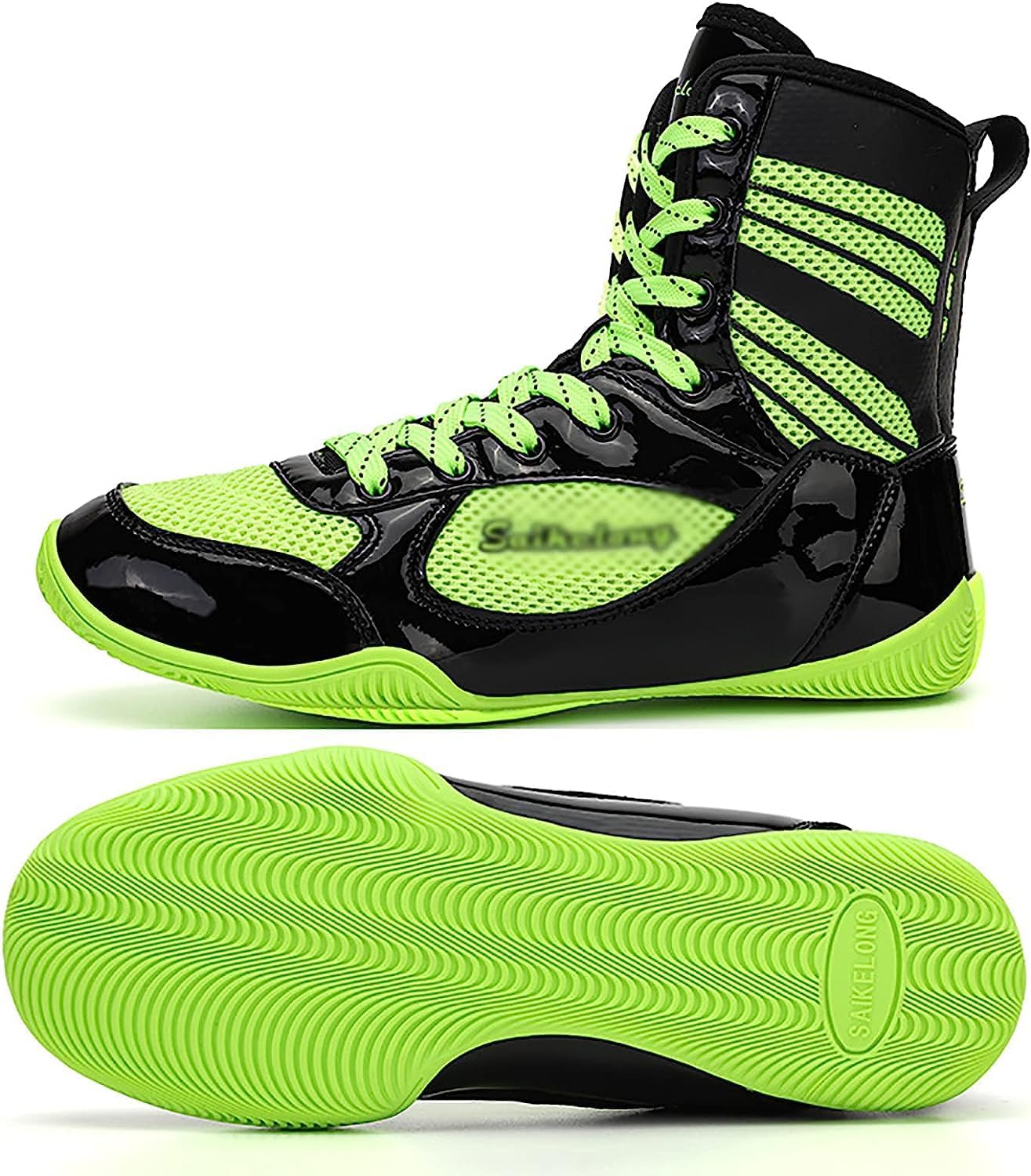 ユニセックスボクシングブーツ、ハイトップボクシングシューズ、ボクシングブーツ、テコンドーシューズ、レスリングシューズ、通気性と滑り止