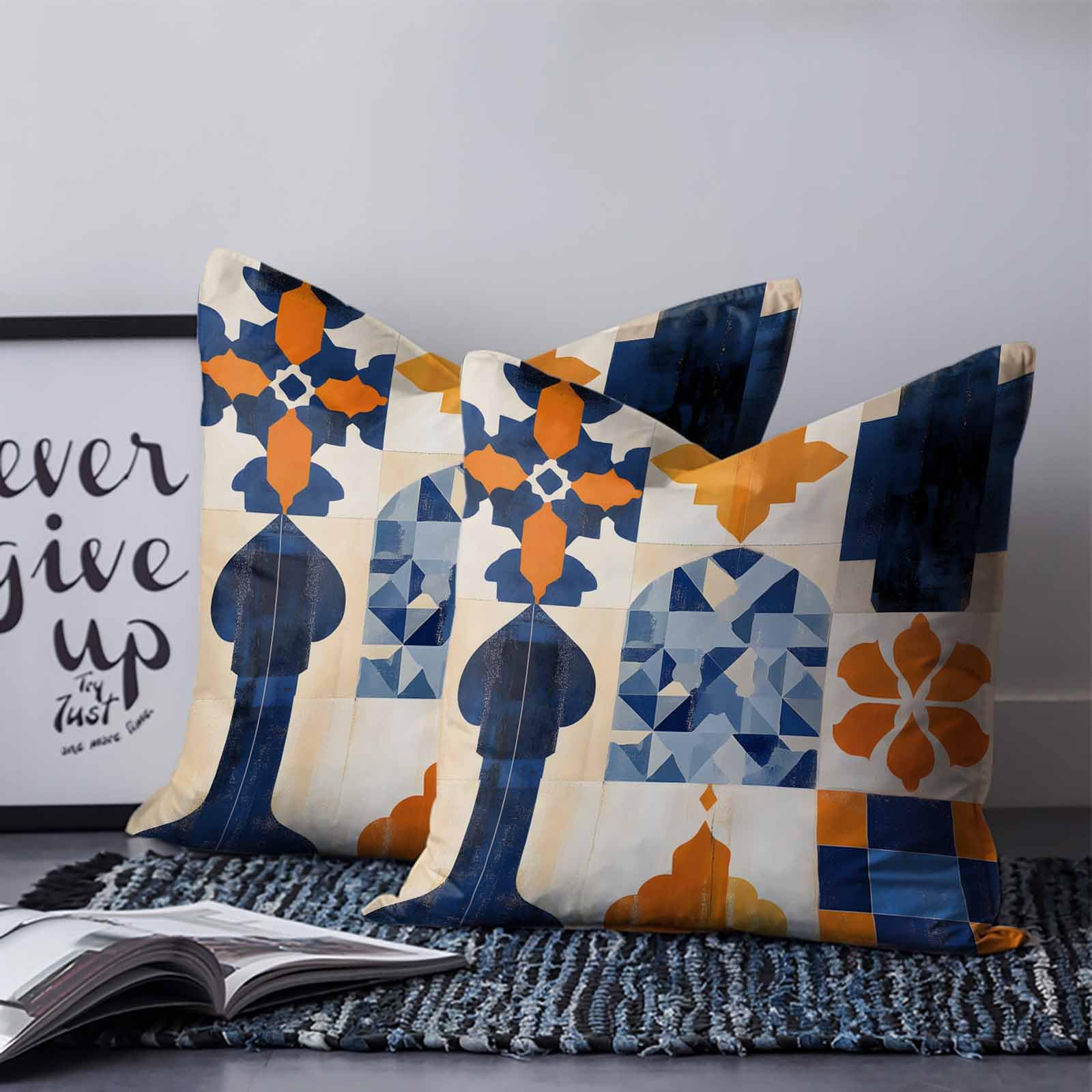 Geometrc Pllow Cover 16x16 Cushon Cover Pllow Sham Crss | Etsy