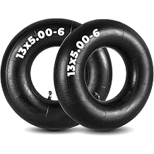 NATGAI 13x5.00-6 Inner Tube, Heavy-duty Replacement Tire Tube with TR-87 Bent Valve Stem 2 Pack, Fits 6" Rim for 13x5-6 Mowers, Wheelbarrow Tire, Yard Tractors, Go Kart, ATV and more