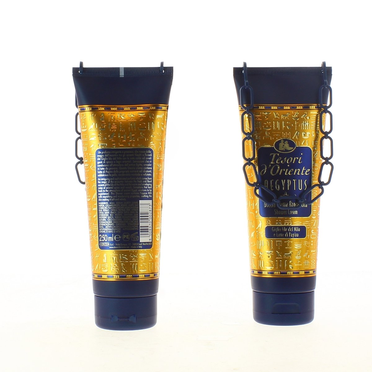 Tesori d'Oriente: "Aegyptus" Blue Lily of the Nile and Papyrus Milk Shower Cream 8.45 Fluid Ounce (250ml) Packages (Pack of 2)