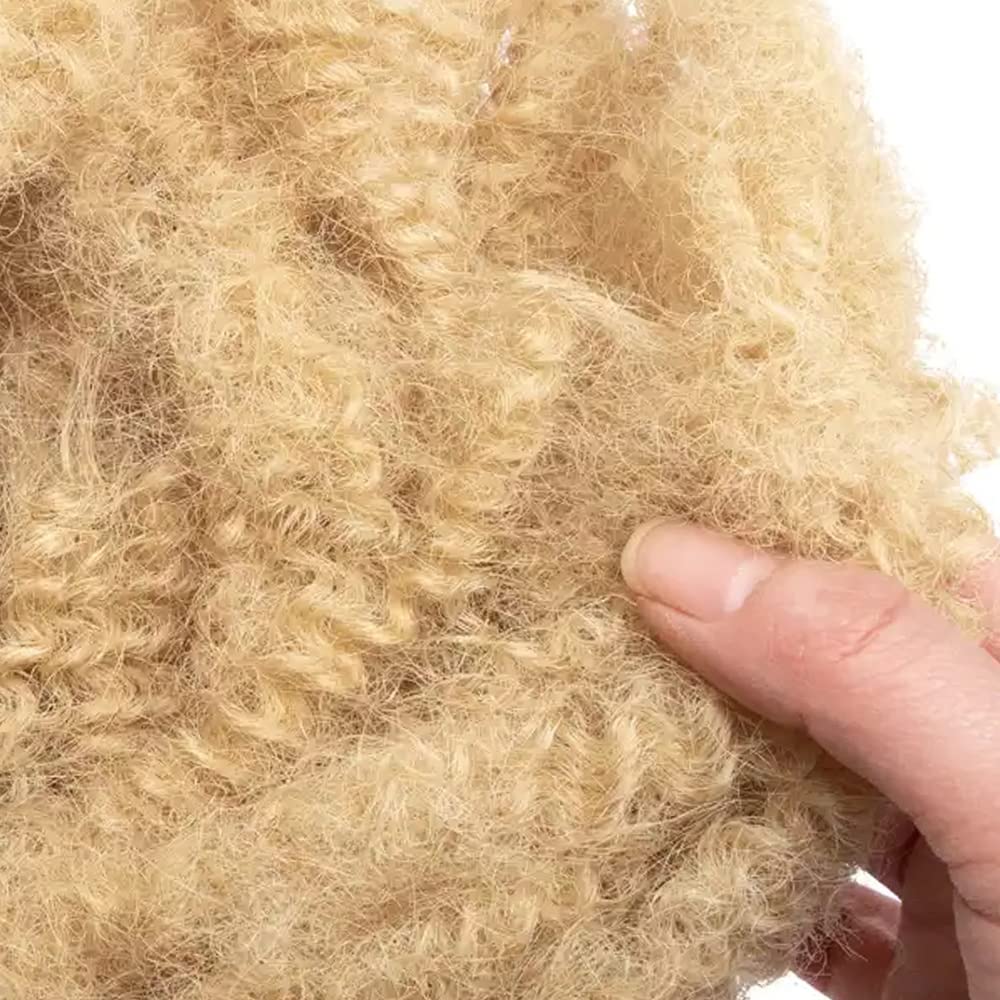 Afro Kinky Bulk Human Hair - for Dreadlock Extensions, Dreadlocks Braiding, Locs Repairing, Twists Braids Making - 1Pack/8Inches/50g/613 Blonde Color