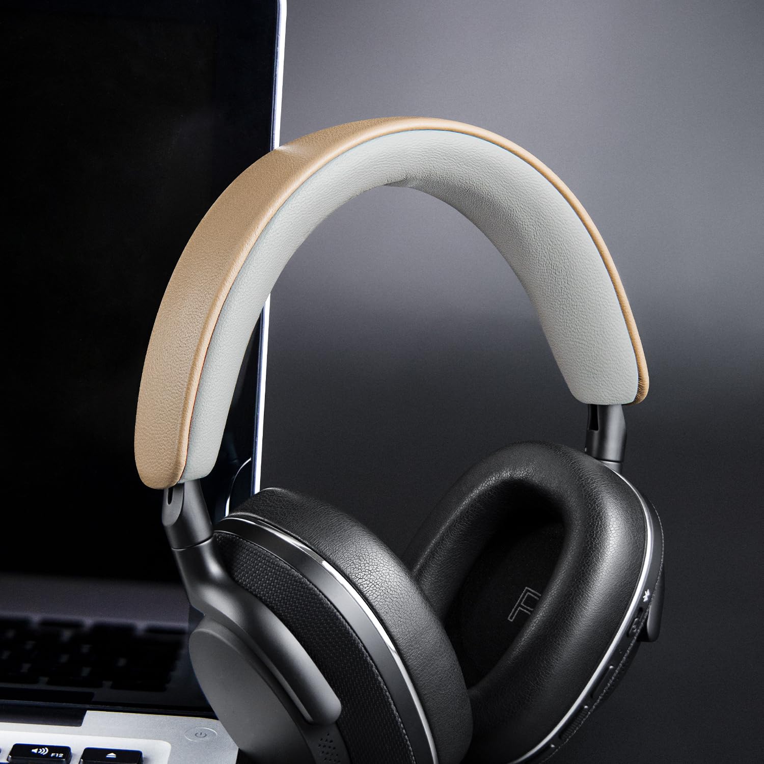 SOULWIT Piel de Cordero Funda de Diadema Superior+Inferior para Bowers & Wilkins PX8/PX7 s2/PX7 s2e (No se Ajustan a PX7) Auriculares, Cascos Diadema Reparación - Marrón