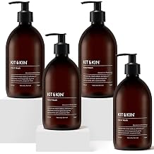 Kit & Kin Eco Hand Wash, Mandarin & Rosemary Natural Hand Soap, 4 x 500ml