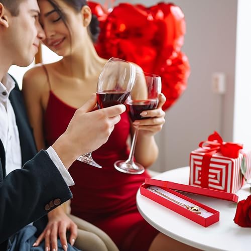 Miniatura 4 de Remuuly 48 cajas de regalo de joyería, caja de regalo de cartón a granel para collares, caja de regalo con papel de lazo, caja de regalo vacía con