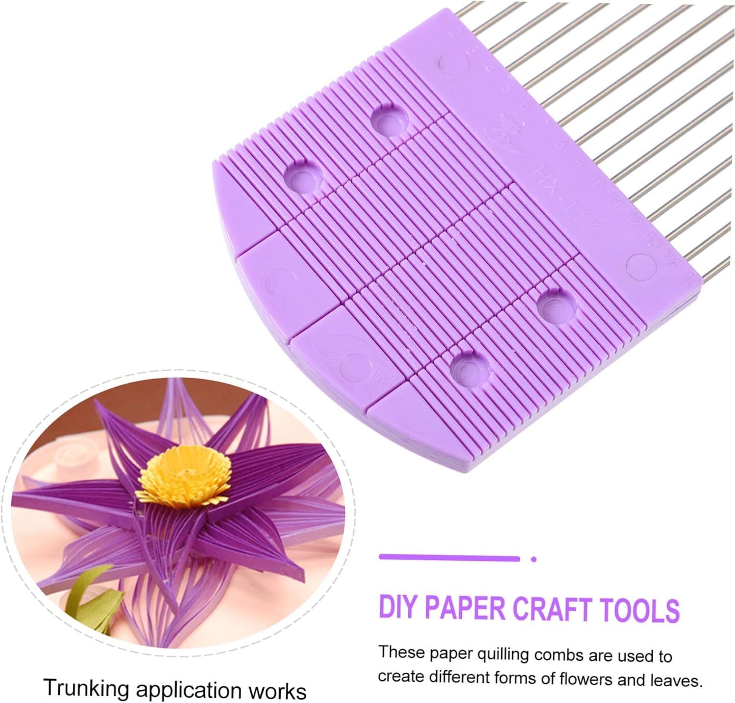NUOBESTY 2Pcs Quilling Combs for Paper Crafting DIY Paper Flower Tools Essential Quilling Supplies for Beginners and Experts for Card Making and Scrapbooking
