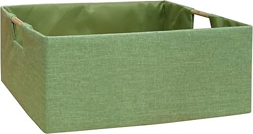 Contenedor de almacenamiento para estantes, cestas rectangulares para armario, caja plegable con asas, color gris, cajas de almacenamiento para