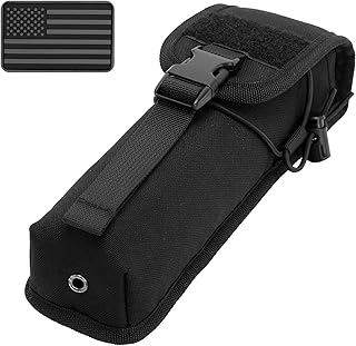 Molle Suppressor Pouch,Storable Suppressor/Flashlight/Baton,Contains Flag Patch,for Vest/Belt/Backpack/Molle Pouch/Plate Carrier and Other Tactical Gear