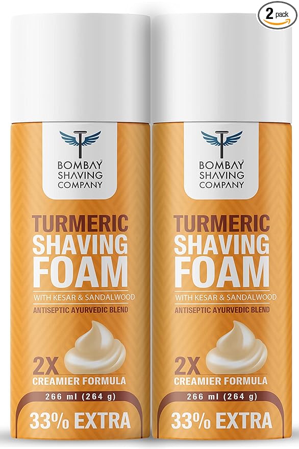 Bombay Shaving Company Turmeric Shaving Foam, 266ml, Pack of 2