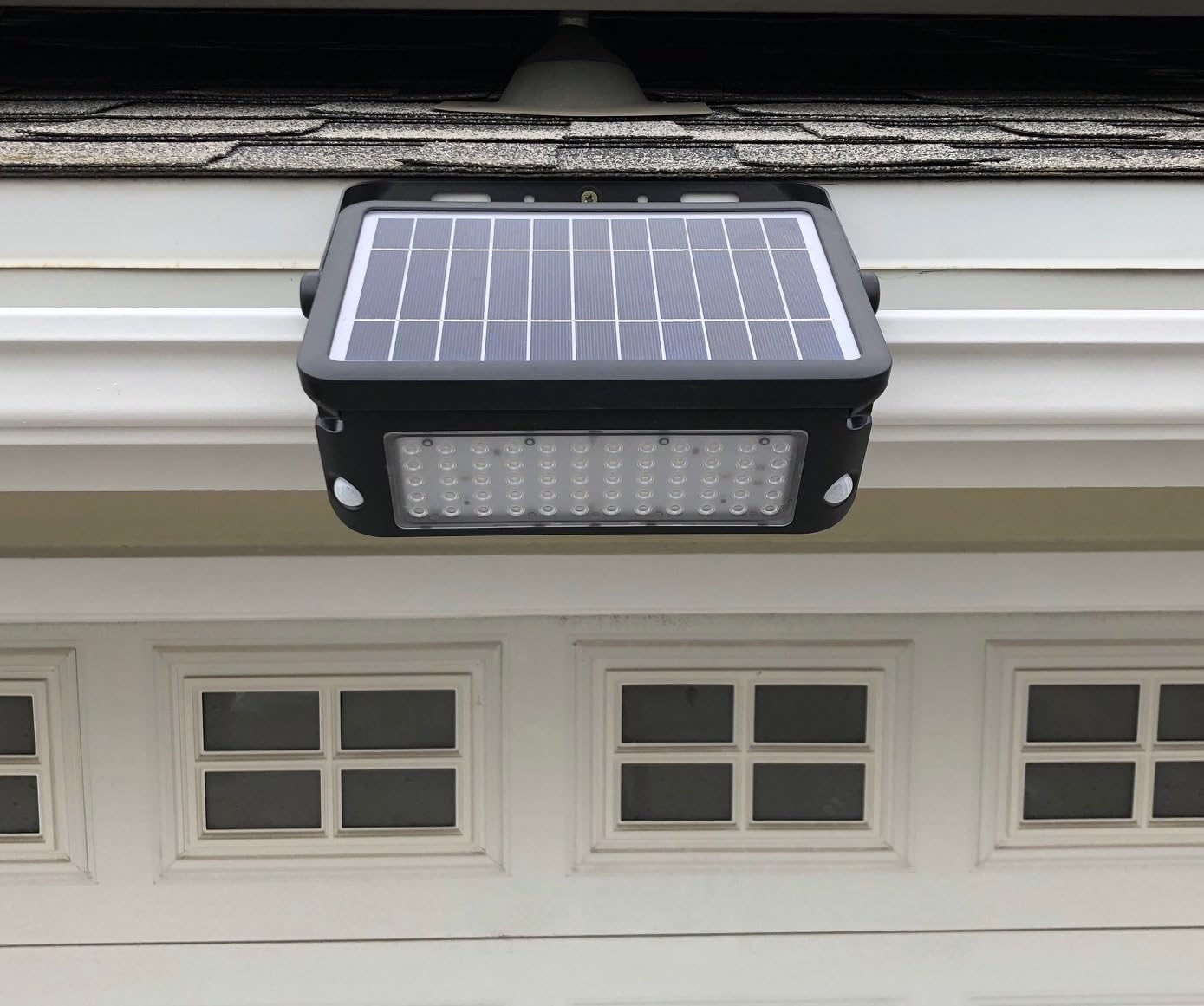 Britta Products Solar Mini Streetlight - 60 LED - 10 Watt Solar Powered Security Motion Sensor Light - Wall, Garage, Patio, Fence Mount -Security Night Light