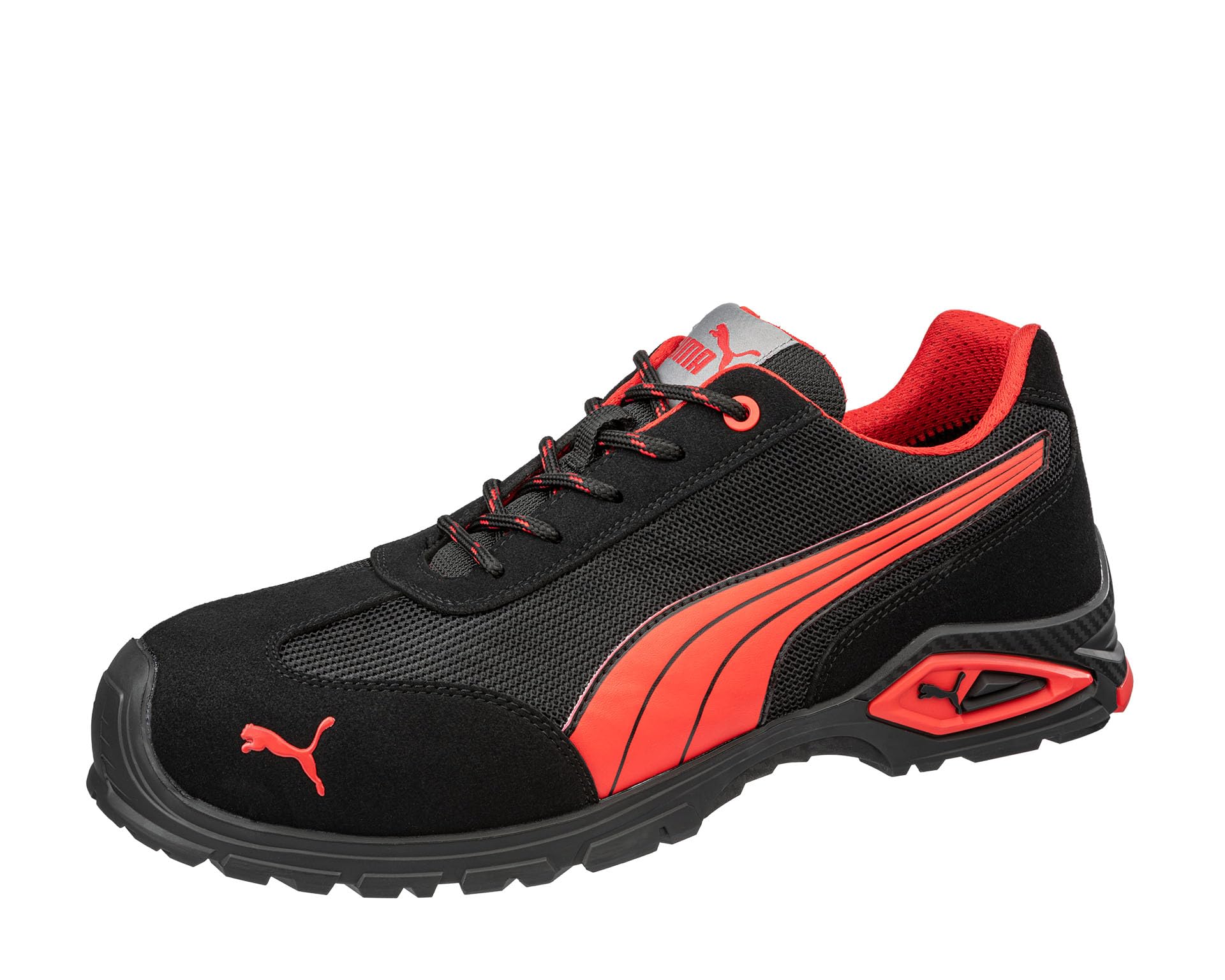 PUMA Safety Madrid Low S1PL FO SR - Zapatos de seguridad para hombre, antideslizantes, transpirables, puntera de aluminio, zapatos de trabajo