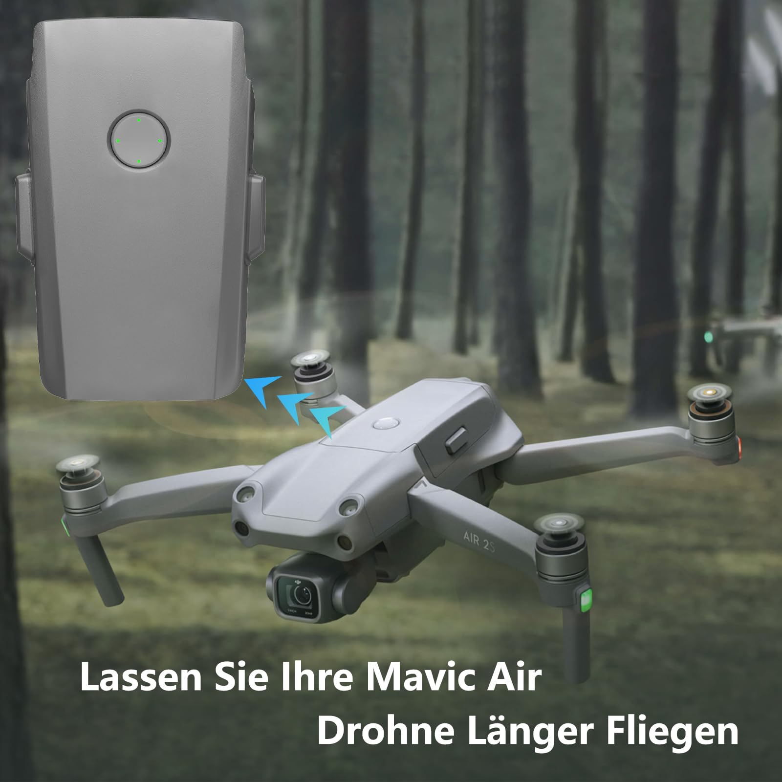 Mavic Air 2S - Batteria da 3500 mAh, 11,5 V, per DJI Mavic Air 2S, 34 Mins Max Flight Time per DJI Mavic Air 2 drone